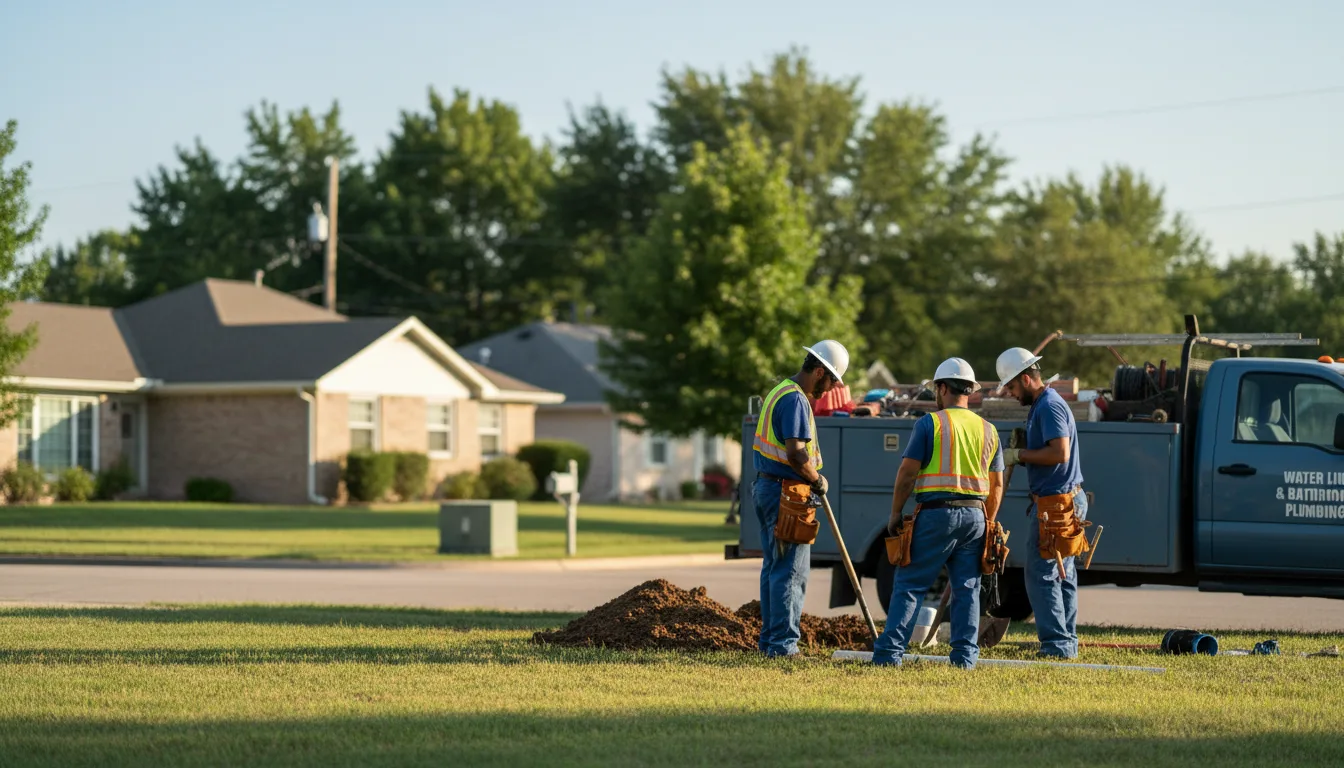 Residential water line and bathroom plumbing service in Zionsville, IN
